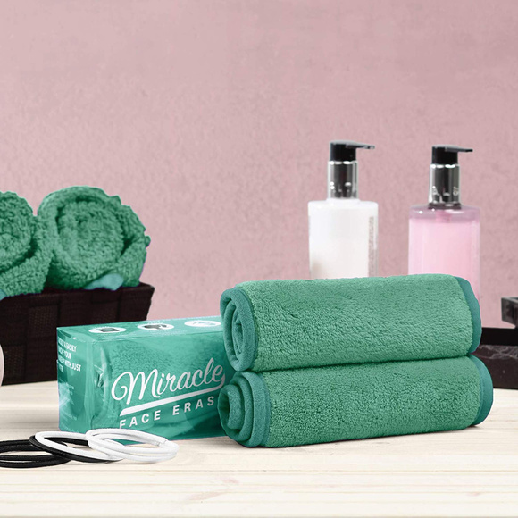 2-Pack Sea Green Microfiber Makeup Remove - Picture 6 of 8